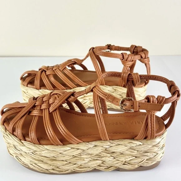 NEW ULLA JOHNSON LEATHER PLATFORM SANDALS - Picture 7 of 12